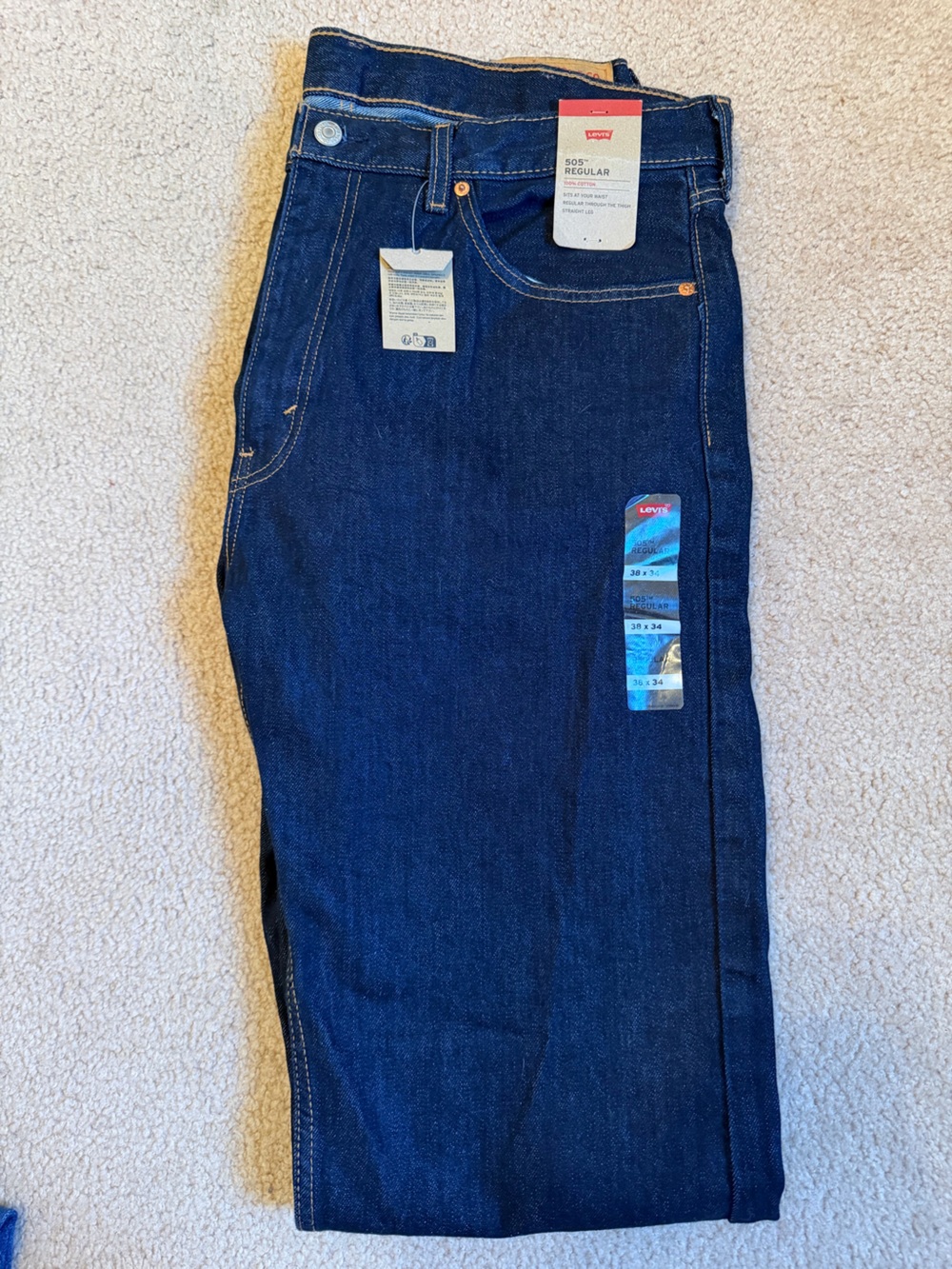 Levi's Men's Relaxed Jeans - Dark Blue - Picture 1 of 2